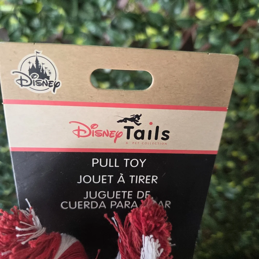 NWT Dog Disney Tails 101 Dalmatians Rope Pull Toy TV Thunderbolt Red Black White